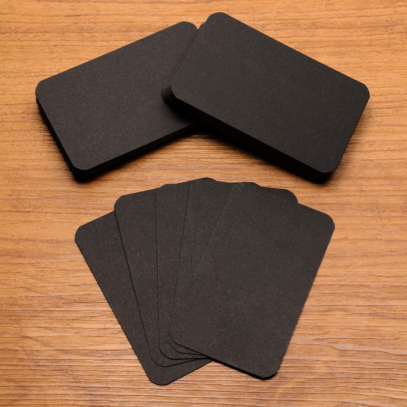 Penta Angel 100 Pcs Mini Paper Blank Gift Notes Cards DIY Craft Small Word Business Message Cards (Black) - Image 5
